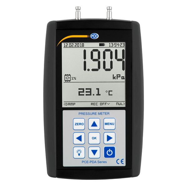 PCE Instruments Differenzdruckmessgerät Relativ und Differenzdruck