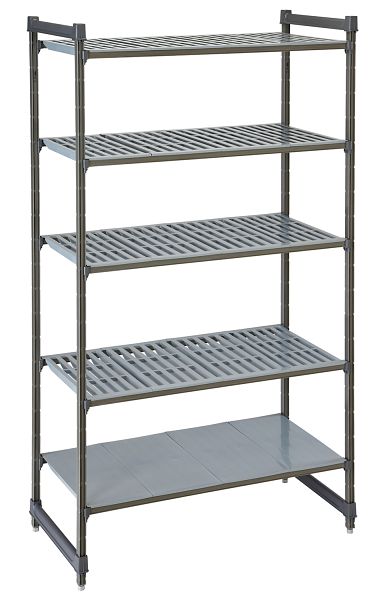 Cambro Camshelving Basics Grundeinheit 4V 1S 21X36X84 Matt Graphit