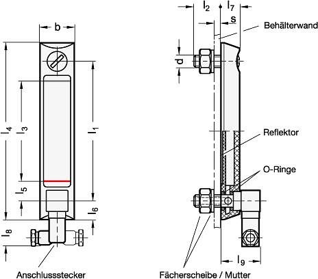 Ganter Ölstandsanzeiger mit Temperaturfühler GN 650 8 127 650 8 127