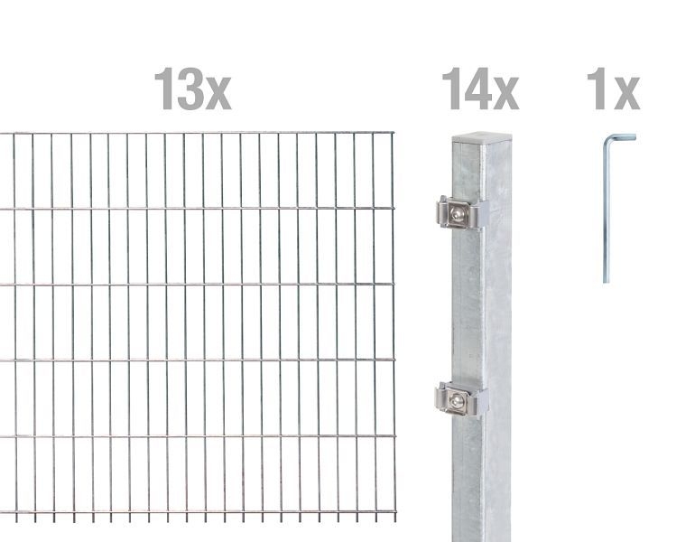 Gah Alberts Doppelstabmattenzaun Als Teilig Zaun Komplettset Typ