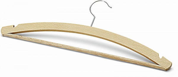 Nölle Kleiderbügel 3er-Pack, 42 cm, Holzstärke 8 mm, Buche, VE: 10 Stück, 6551005