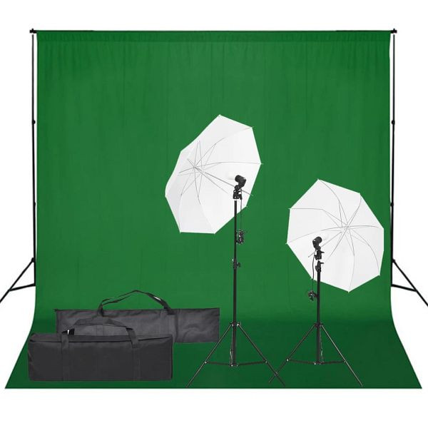 vidaXL Fotostudio-Set mit Beleuchtung und Hintergrund, 3094639