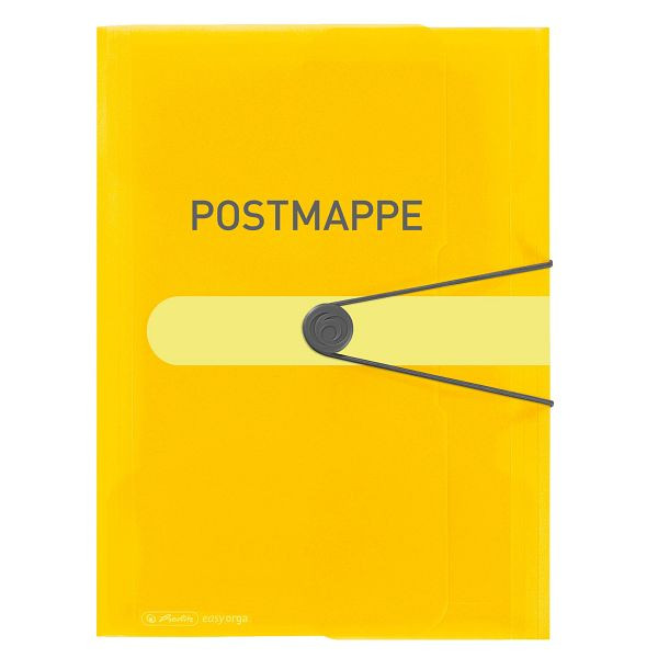 herlitz Gummizugmappe Post, A4, PP, transparent gelb, 300000787