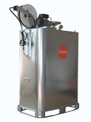 Schnitzler Ölversorgungsstation, elektrisch, 1.000 Liter, mit Schlauchaufroller, 7505