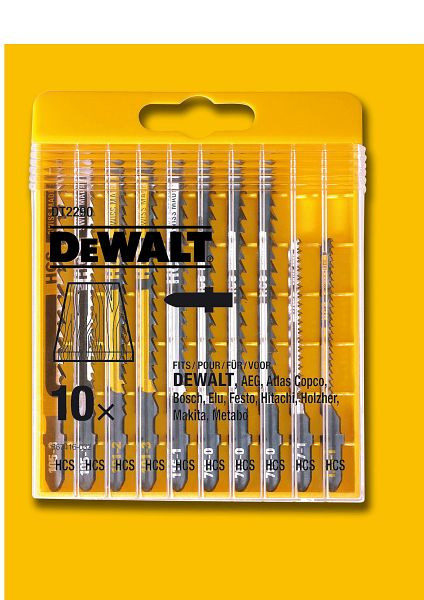 DeWalt Stichsägeblätter-Set 10-teilig, für Holz, DT2290-QZ