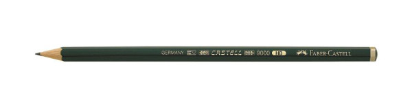 FABER CASTELL Bleistift CASTELL® 9000, HB, dunkelgrün, 119000