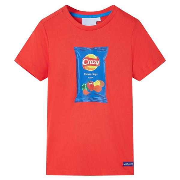 vidaXL Kinder-Kurzarmshirt Rot 104, 11840, 8721012014114