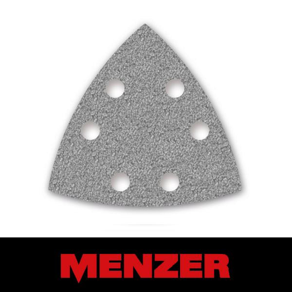 Menzer Klett-Schleifblatt, 93 mm, 6 Loch, Körnung 80, Halbedelkorund mit Stearat-Beschichtung, VE: 50, 261085080