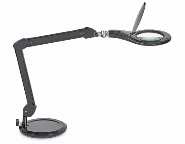 MAUL LED-Lupenleuchte MAULmakro, mit Standfuß, schwarz, 8263690