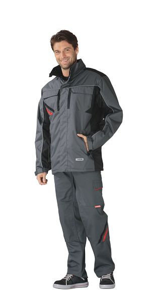 Planam Highline Winterjacke, schiefer/schwarz/rot, Größe XS, 2302040