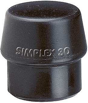 Iwetec Simplex-Schonhammer Ersatzkopf, Gummi-Komposition, schwarz, mittelhart / Kopf-Ø 50 mm, 780251