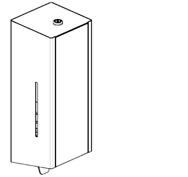 KWC Schaumseifenspender, EXOS, Edelstahl, Aufputz, 120x320x120 mm, 2030022945