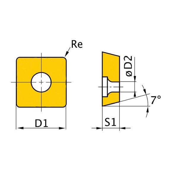 Optimum HM-Ersatzwendeplatten ISO SCMT060204, VE: 5 Stück, 3441761