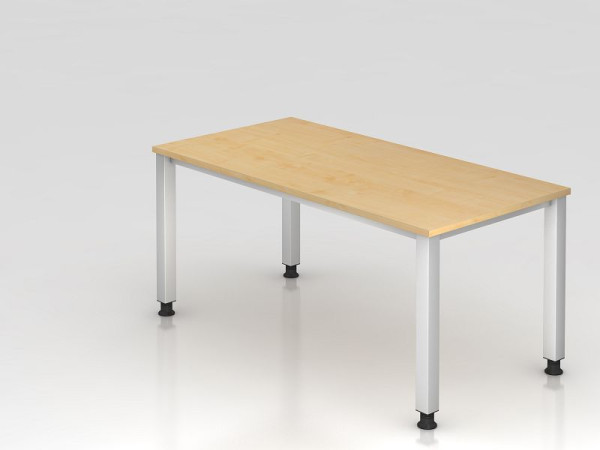 Hammerbacher Schreibtisch 4-Fuß eckig 160x80cm Ahorn, Rechteckform, VQS16/3/S