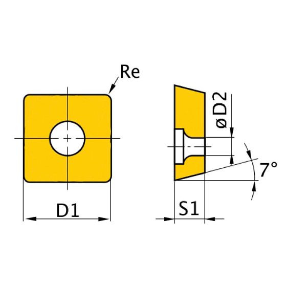 Optimum HM-Ersatzwendeplatten ISO SNMG150608, VE: 5 Stück, 3441757