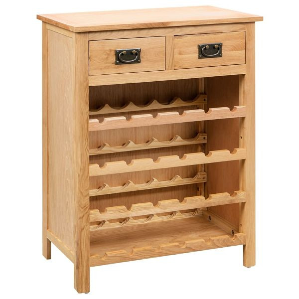 vidaXL Weinschrank 72x32x90 cm Massivholz Eiche, 247043