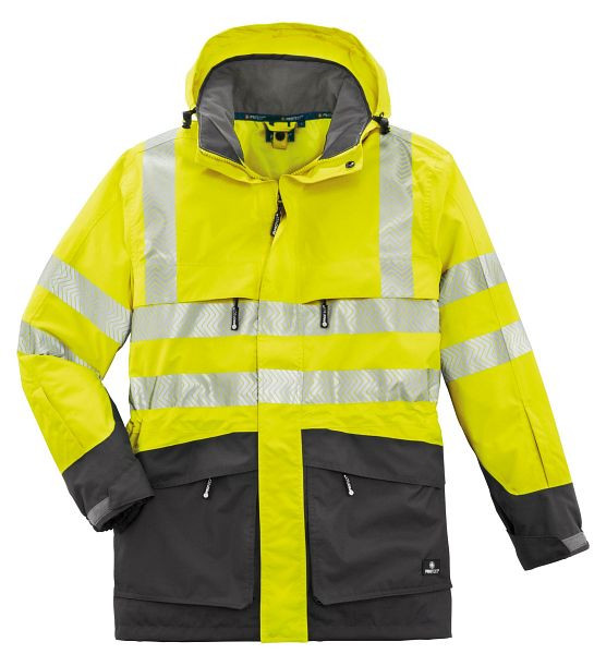 4PROTECT Warn-Wetterschutz-Jacke TAMPA, leuchtgelb/grau, Größe: XS, 3415-XS