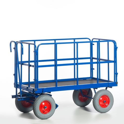 Rollcart Handpritschenwagen mit Rohrgitterwänden (1400x840), Tragkraft: 1000 kg, 15-45132