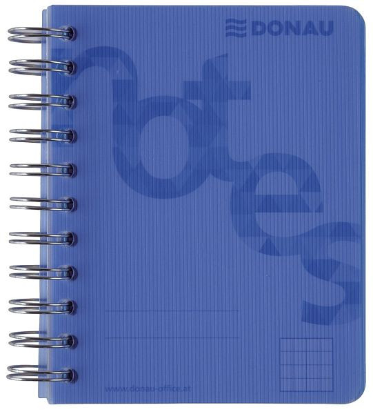 DONAU Collegeblock PP Cover, A6, kariert, blau, 7527201-10