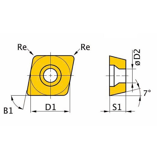 Optimum HM-Ersatzwendeplatten ISO CCMT09T304, VE: 5 Stück, 3441282