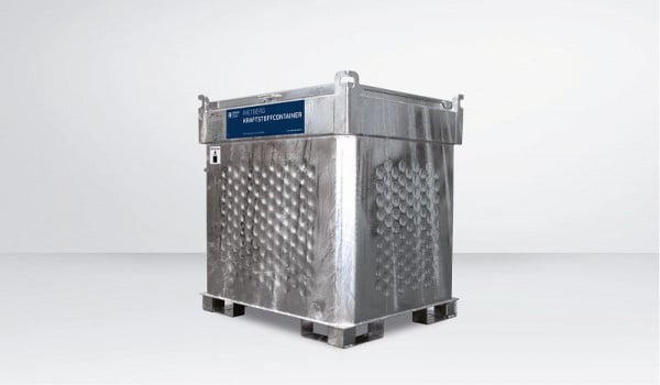 Seppeler Behälter Rietberg Kraftstoffcontainer QUADRO-C-E 1000, LxBxH: 1215x1000x1280mm, 950 Liter, innen und außen feuerverzinkt, 99323