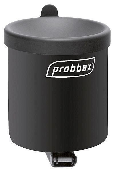 Probbax Wandascher rund, 1,5L schwarz aus beschichtetem Metall, AT-0102-BLA