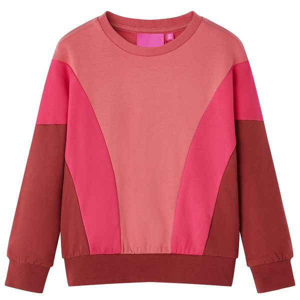 vidaXL Kinder-Sweatshirt Farbblock Rosa und Henna 116, 13991