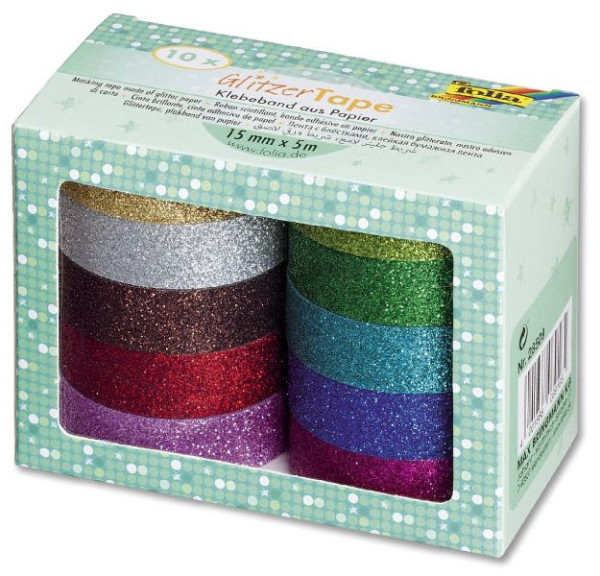 folia Klebeband Glitter, 10er-Set, 28509, 4001868089165