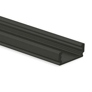 DOTLUX Alu-Aufbau-Profil Typ 1 200 cm pulverbeschichtet schwarz RAL 9005 für Streifen bis 12 mm, 3988