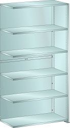 LISTA Anbauregal L1006 (BxTxH) 1000x350x1800mm 80kg, Verzinkt, Rückwand (glatt), 2-teilig, 45.970.222