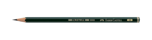 FABER CASTELL Bleistift CASTELL® 9000, 2B, dunkelgrün, 119002