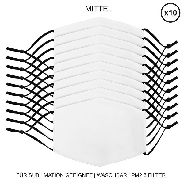 Monster Gesichtsmasken, Mittel, 10er Packung, 27382, 5055986139300