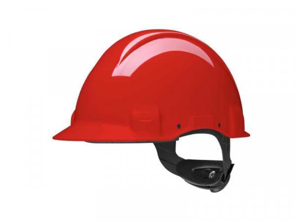 3M Schutzhelm, Uvicator, Ratsche, Dielektrisch 1000v, Schweißband aus Leder, Rot, G3001MUV100V-RD, VE: 20 Stück, 7000103850