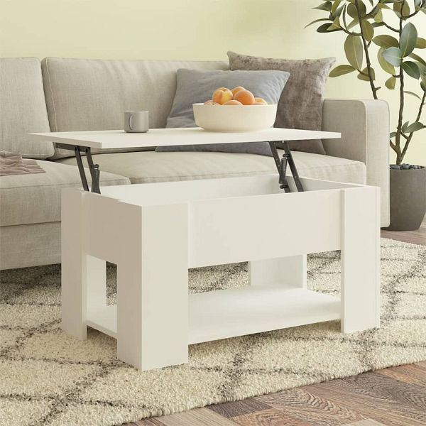 vidaXL Couchtisch Weiß 79x49x41 cm Holzwerkstoff, 809710