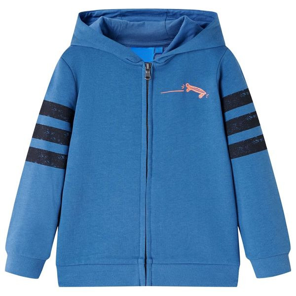 vidaXL Kinder-Kapuzenpullover Blau 116, Top-Qualität, Polyester, Baumwolle, 13401