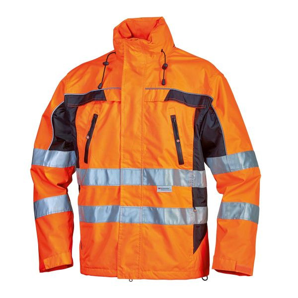 L+D TAMBORA Warnschutzjacke, leuchtorange, Oxford Polyester/PU wasserdicht und atmungsaktiv, Größe: S, 40899-S