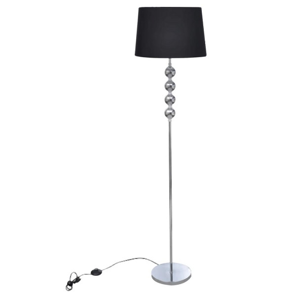 vidaXL Stehlampe mit 4-Kugel-Dekoelement Schwarz, 240903