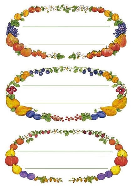 HERMA 3598 Küchenetiketten Früchtekränze, 3598, 4008705035989