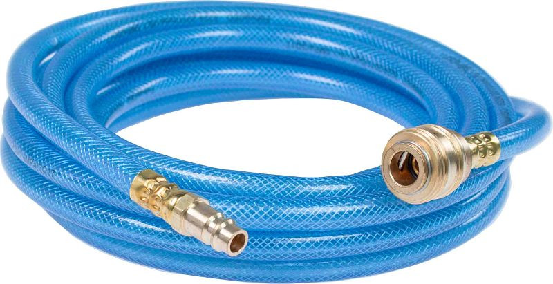 as-Schwabe Druckluftschlauch-Garnitur 10m, 9x3mm, blau PVC-Schlauch mit Gewebeeinlage, transparent, blau, 12706