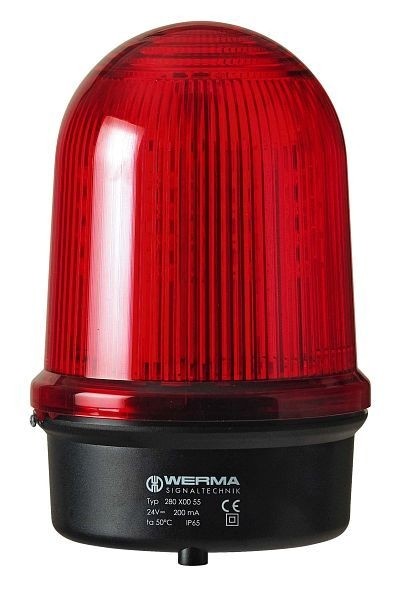 WERMA LED-Dauerleuchte Bodenmontage 230VAC 218 x 142 mm RD- rot, 280.100.68