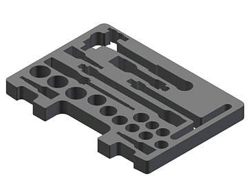 Lemp Schaumeinlage für 1/2" Knarrensatz, schwarz, 128901