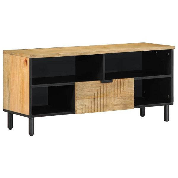 vidaXL TV-Schrank Braun 100x33x46 cm Massivholz Mango, 4017736