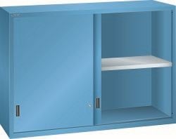 LISTA Aufsatzschrank 78x27E (BxTxH) 1431x572x1000mm KEY Lock, Lichtblau, Schiebetür, Vollblechtür, 62.646.010