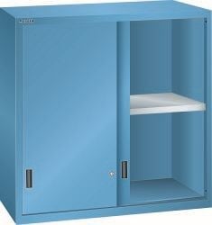 LISTA Aufsatzschrank 54x27E (BxTxH) 1023x572x1000mm KEY Lock, Lichtblau, Schiebetür, Vollblechtür, 62.644.010