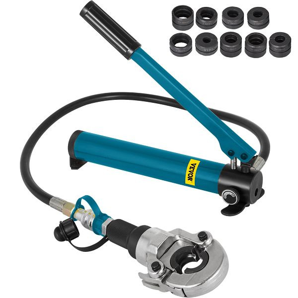 VEVOR Crimpzange V 15-28 mm Press-PEX-Zange für Verbundrohre PE-X-Rohrbiegezange Crinmping-Werkzeug mit Kalibratoren und Biegefedern, YYQVX12-28TH16-32V0