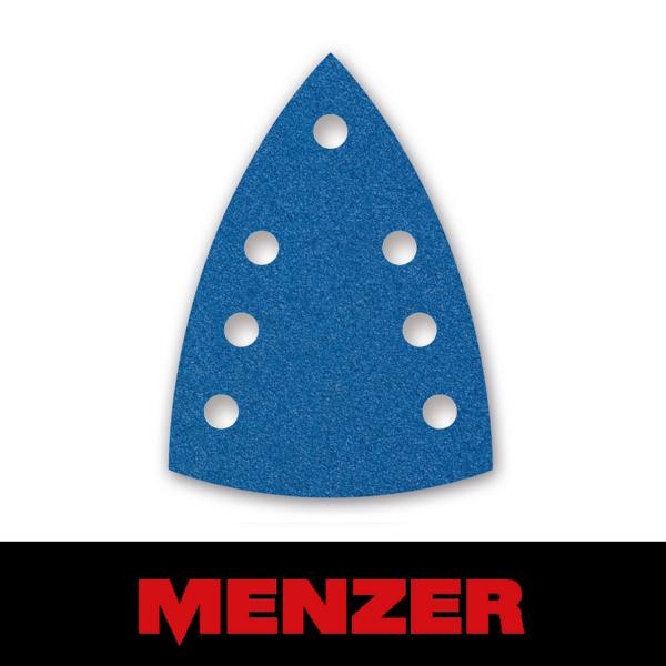 Menzer Klett-Schleifblatt, 100 x 150 mm, 7 Loch, Körnung 100, Zirkonkorund, VE: 25, 261155100