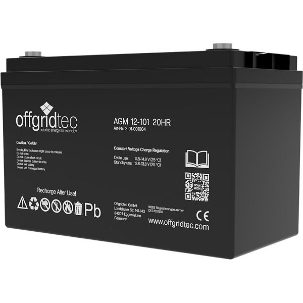 Offgridtec 1,5m 6mm² Batteriekabel mit 25A Sicherung M8-Ringkabelschuh