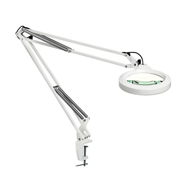 BERNSTEIN LUXO LED-Lupenleuchte mit Schraubzwinge, weiß, 3.0 Dioptrien, 9-101