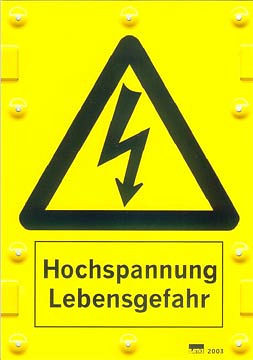 Lemp Warnschild "Hochspannung Lebensgefahr", 660210