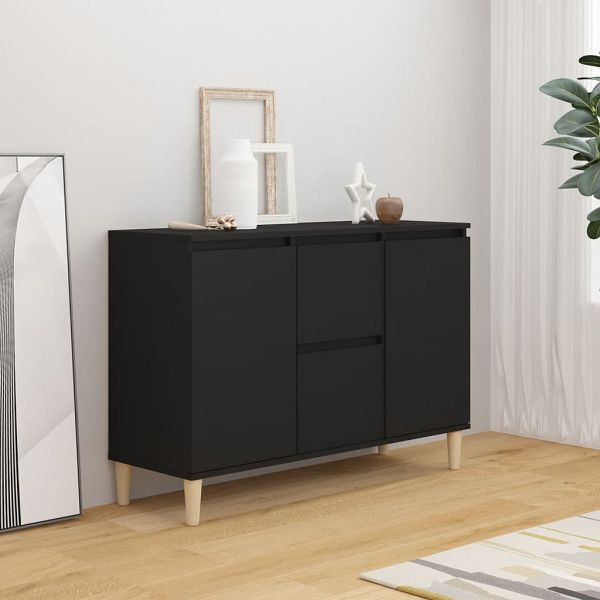 vidaXL Sideboard Schwarz 103,5x35x70 cm Holzwerkstoff, 806104